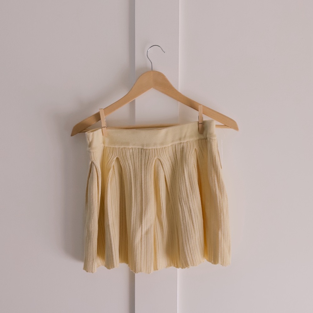 Hippie Rose Butter Yellow Sweater Skirt